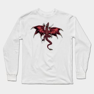 Climbing Crimson Wyvern Long Sleeve T-Shirt